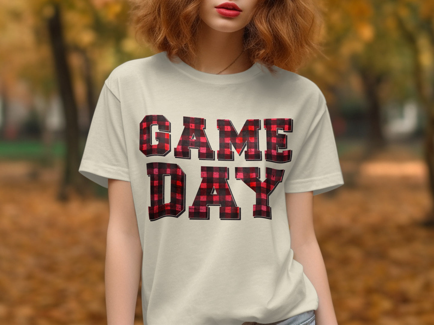 Game Day Plaid Graphic Tee Shirt product type