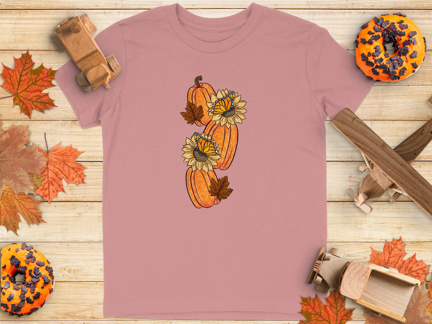 Sunflower and Pumpkin Autumn Themed Shirt product type