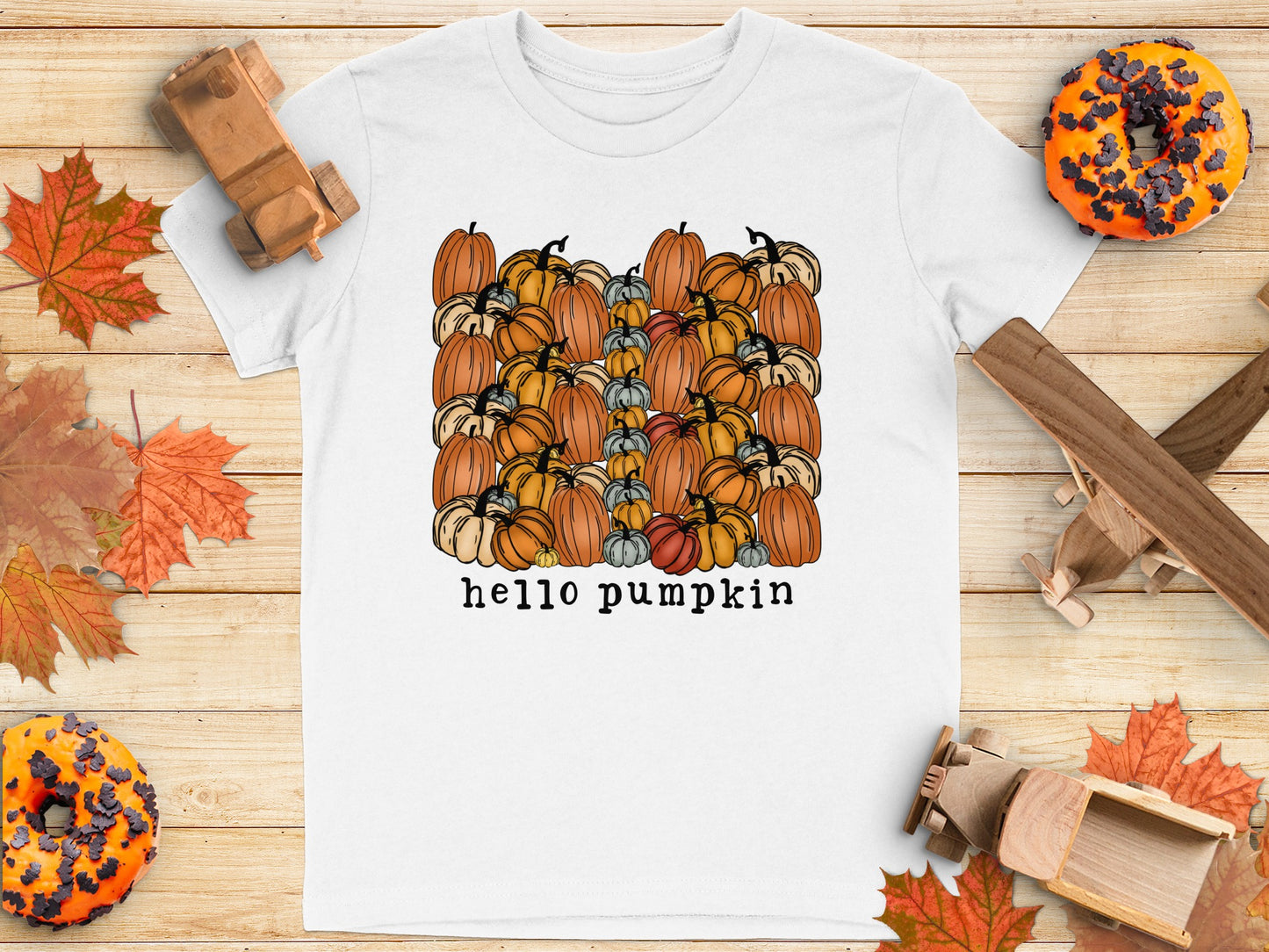 Festive Hello Pumpkin Printed Design T-Shirt product type