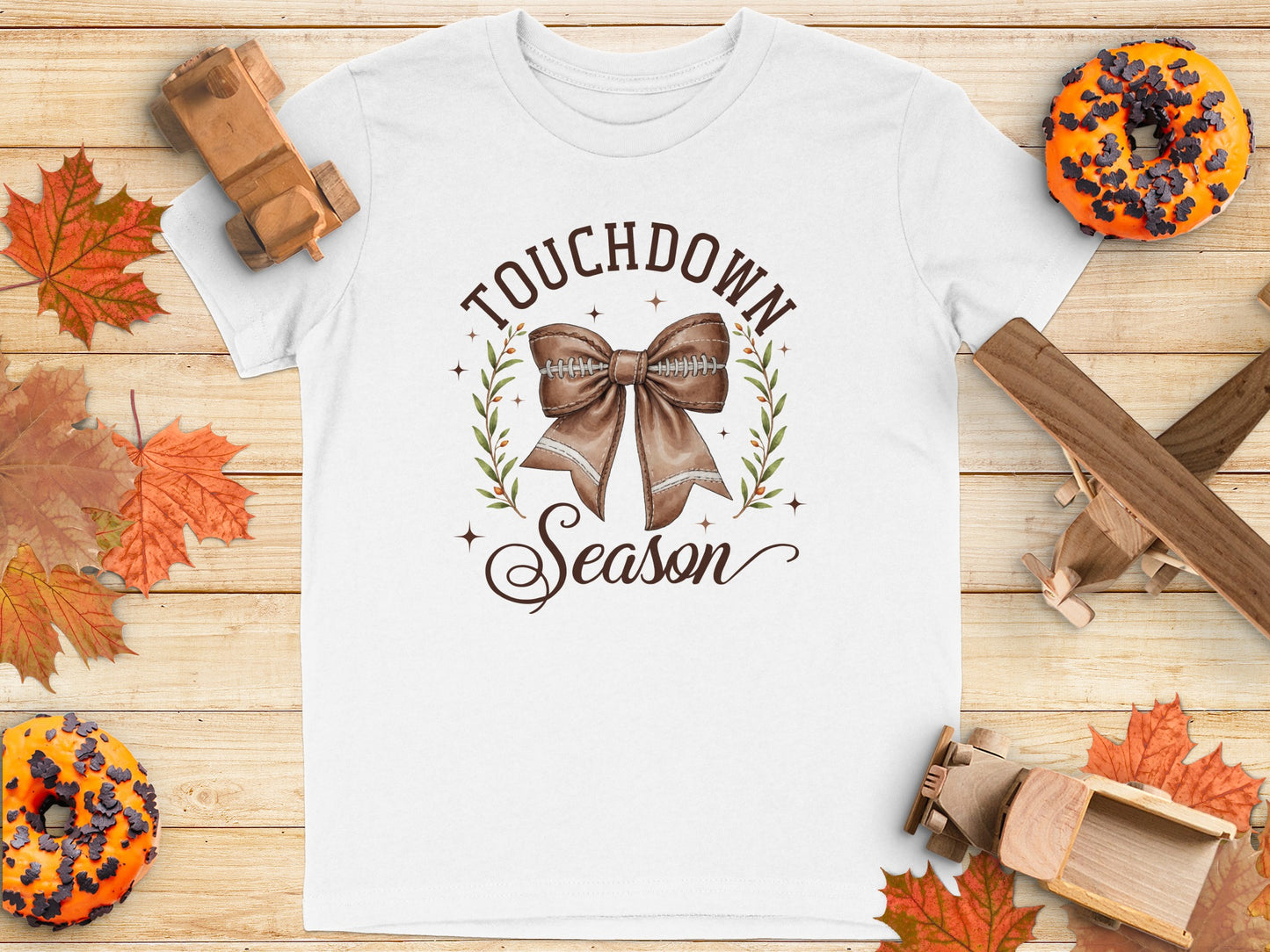 Touchdown Season Bow and Football Themed Shirt product