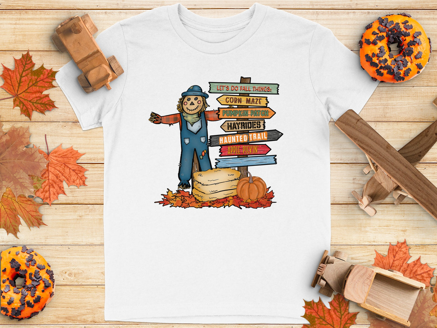 Lets Do Fall Things Scarecrow and Signs T-Shirt product type