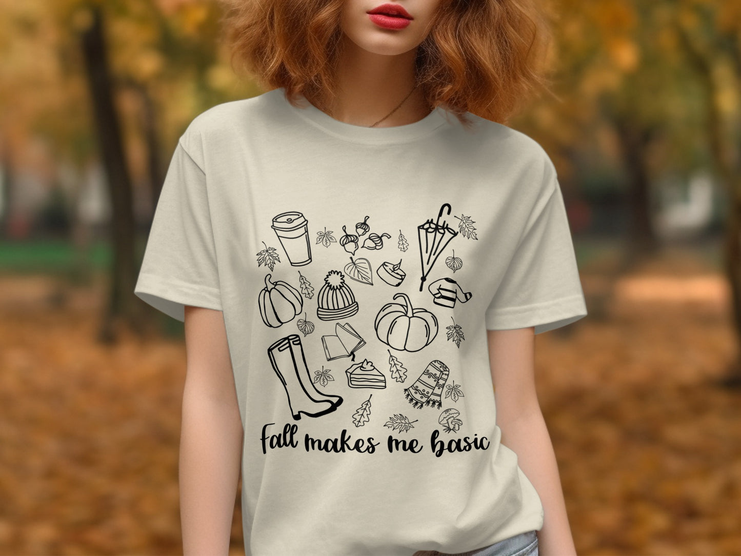 Fall Makes Me Basic Autumn Inspired T-Shirt product