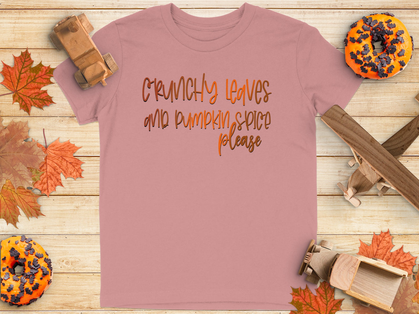 Crunchy Leaves and Pumpkin Spice Please T-Shirt product