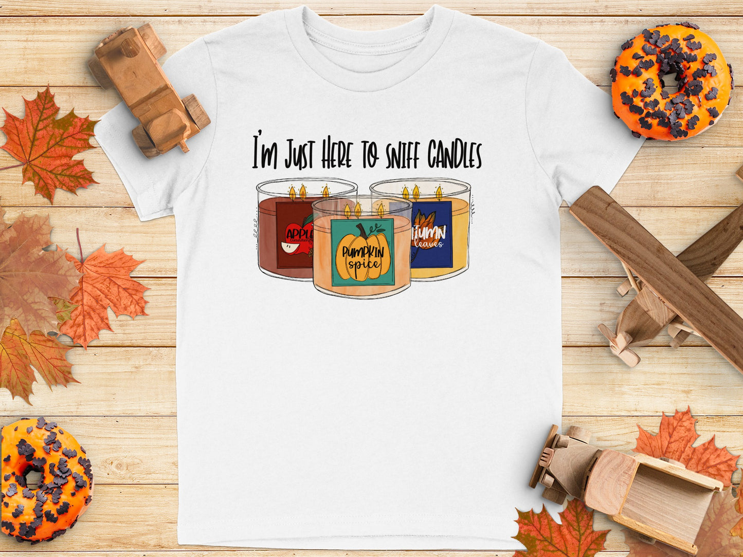 I'm Just Here to Sniff Candles Graphic Tee product type