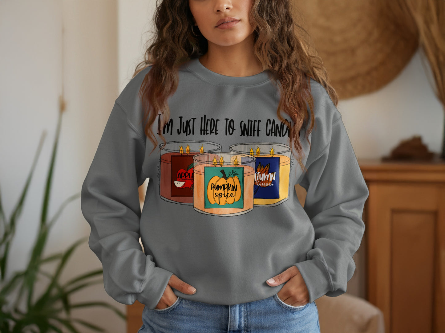 I'm Just Here To Sniff Candles Graphic Sweatshirt product