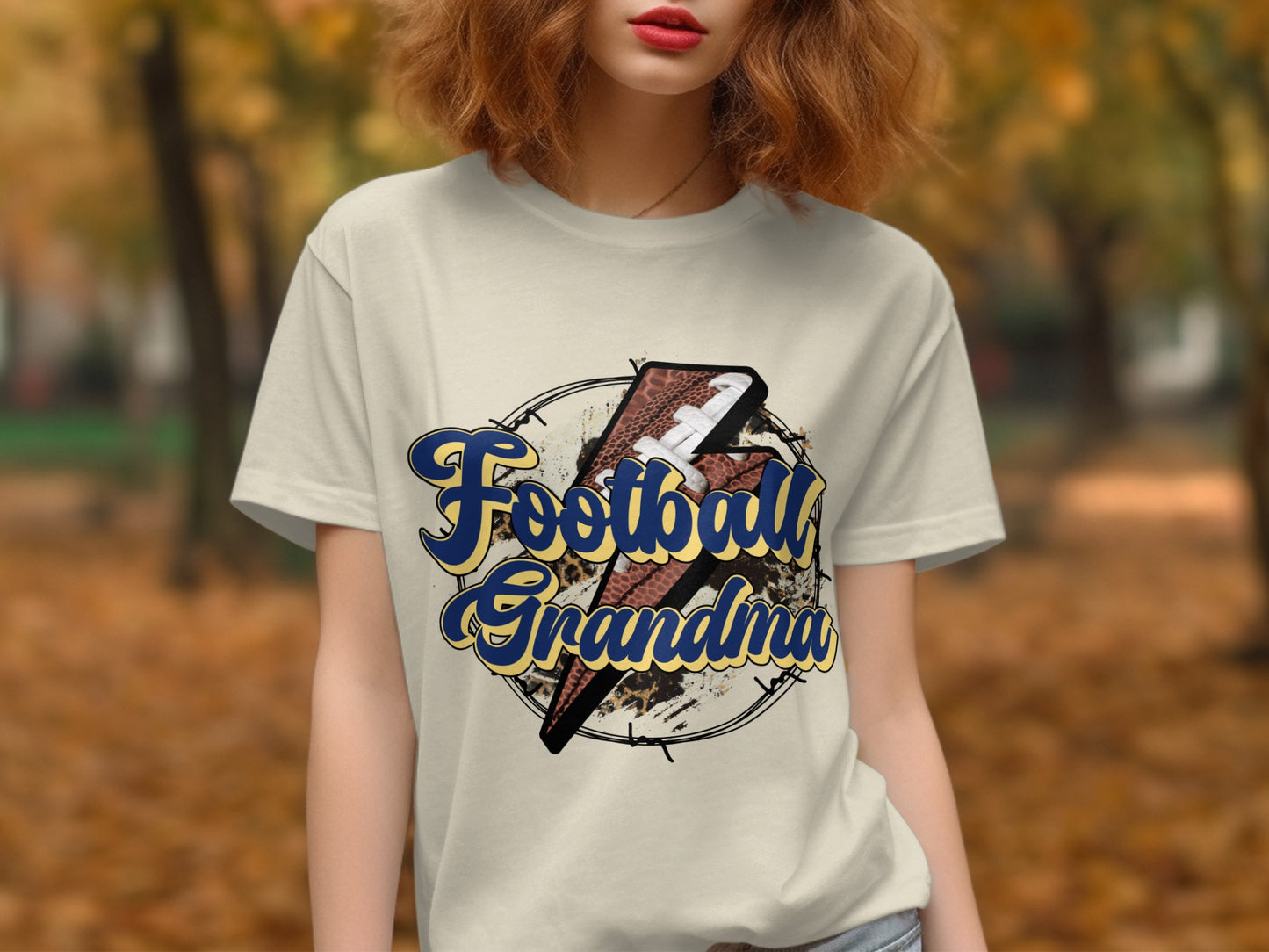 Football Grandma Graphic T-Shirt casual product