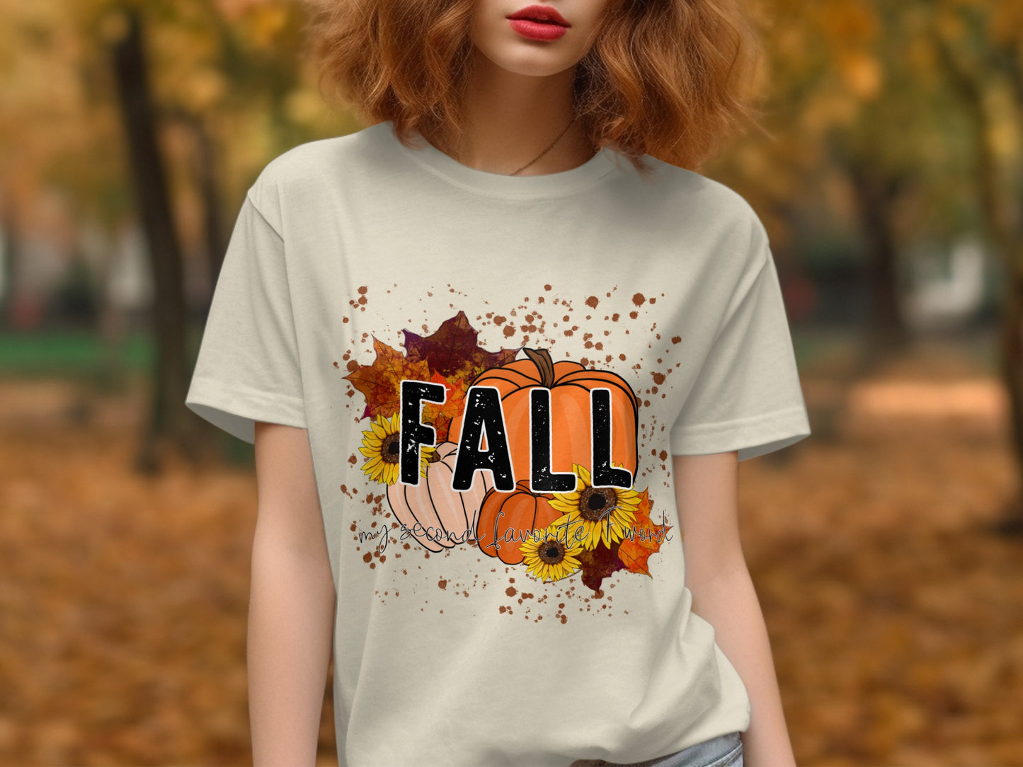 Festive Fall Pumpkins and Sunflowers T-Shirt product