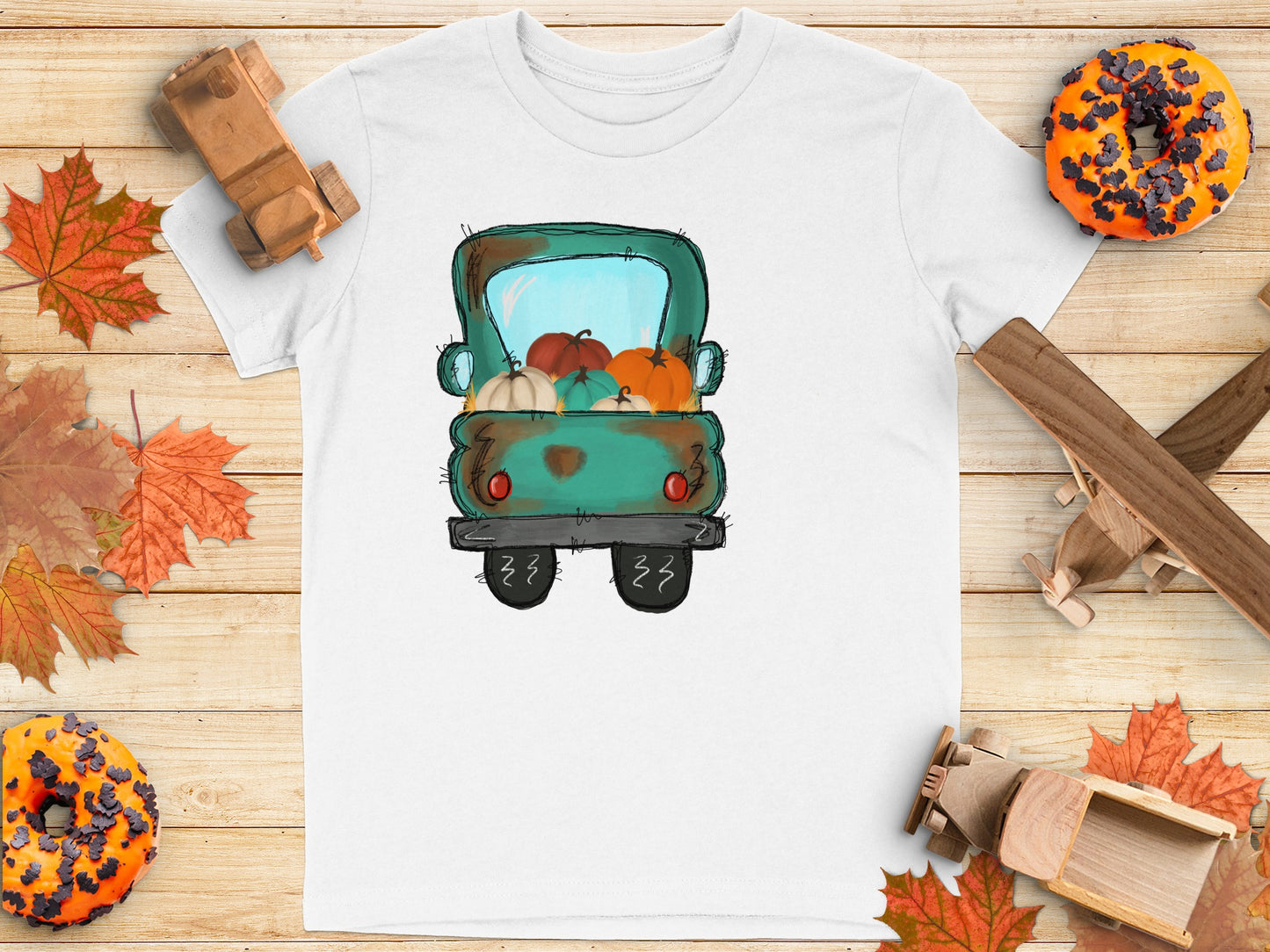 Vintage Truck with Pumpkins Autumn T-Shirt product