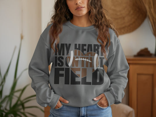 My Heart Is On That Field Football Sweatshirt product