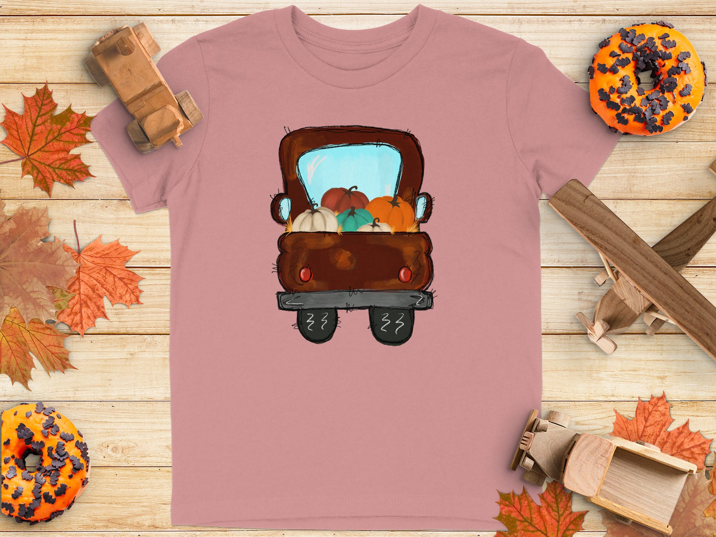 Vintage Truck with Pumpkins Graphic Shirt product type