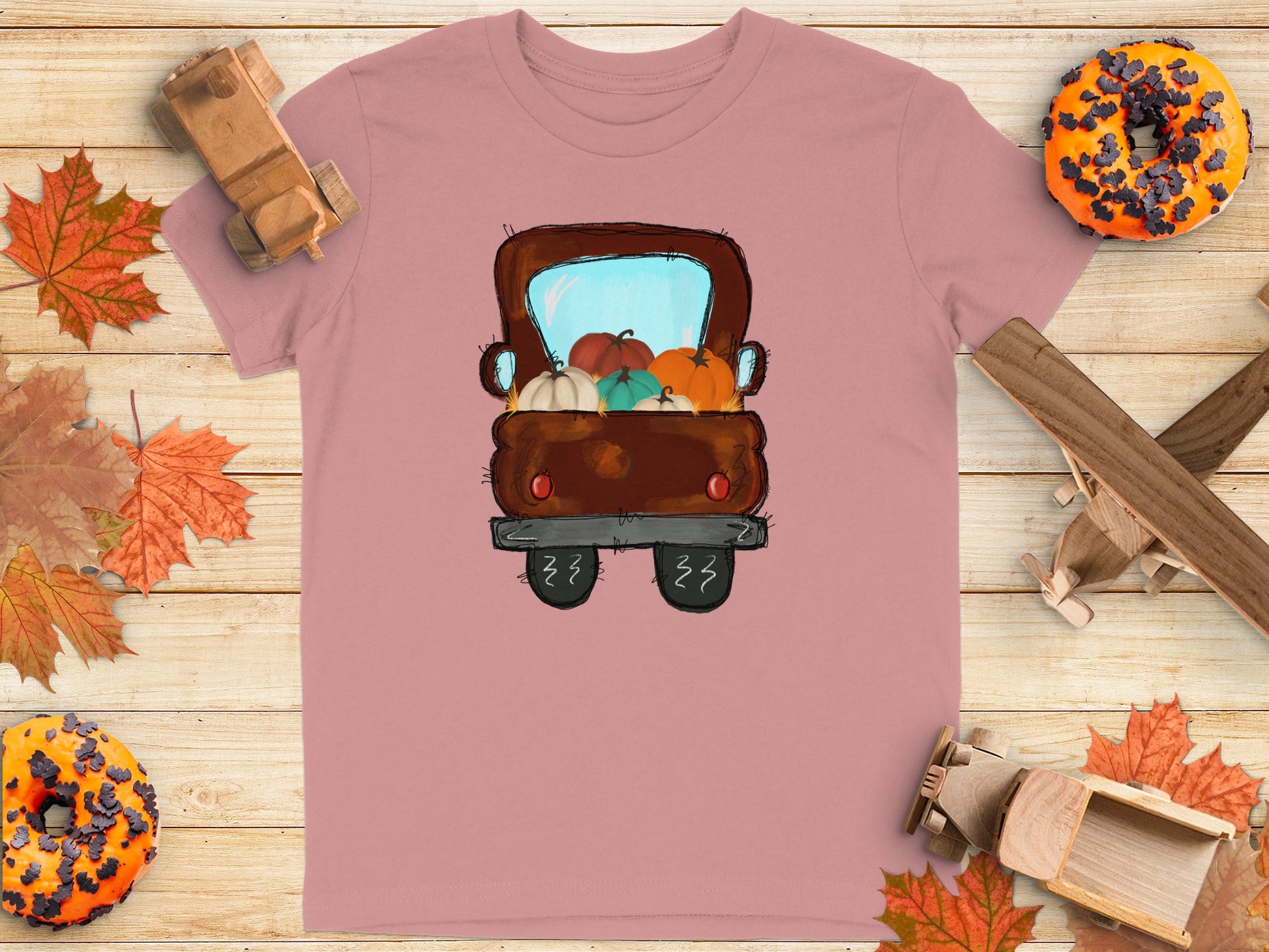 Vintage Truck with Pumpkins Graphic Shirt product type