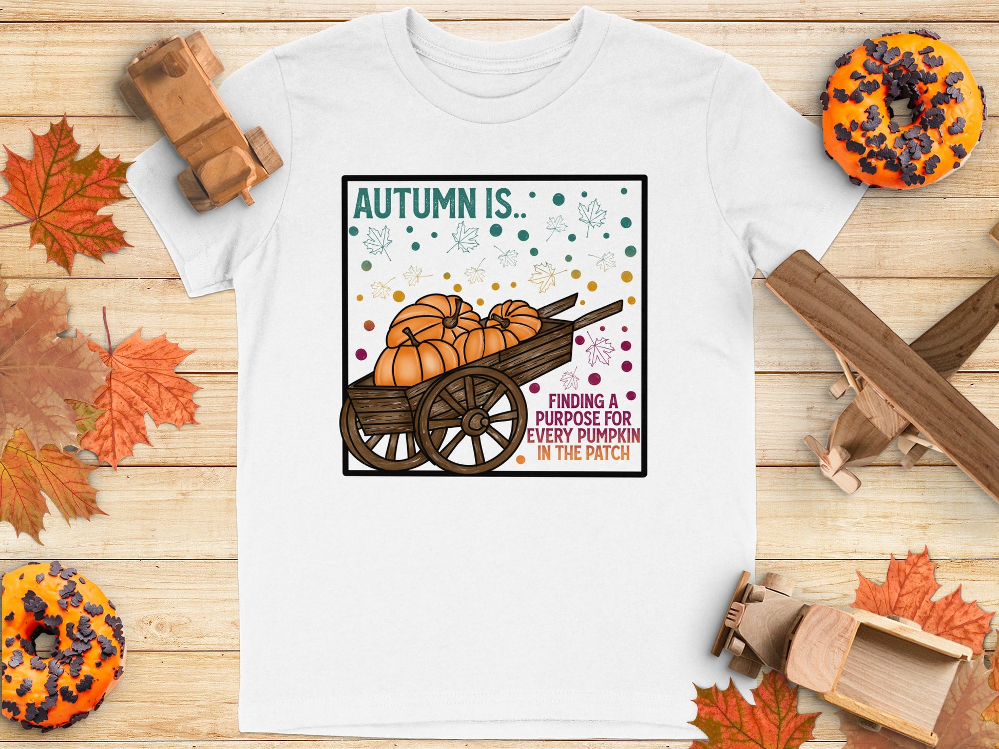 Autumn Pumpkin Patch Wheelbarrow Design Shirt product type