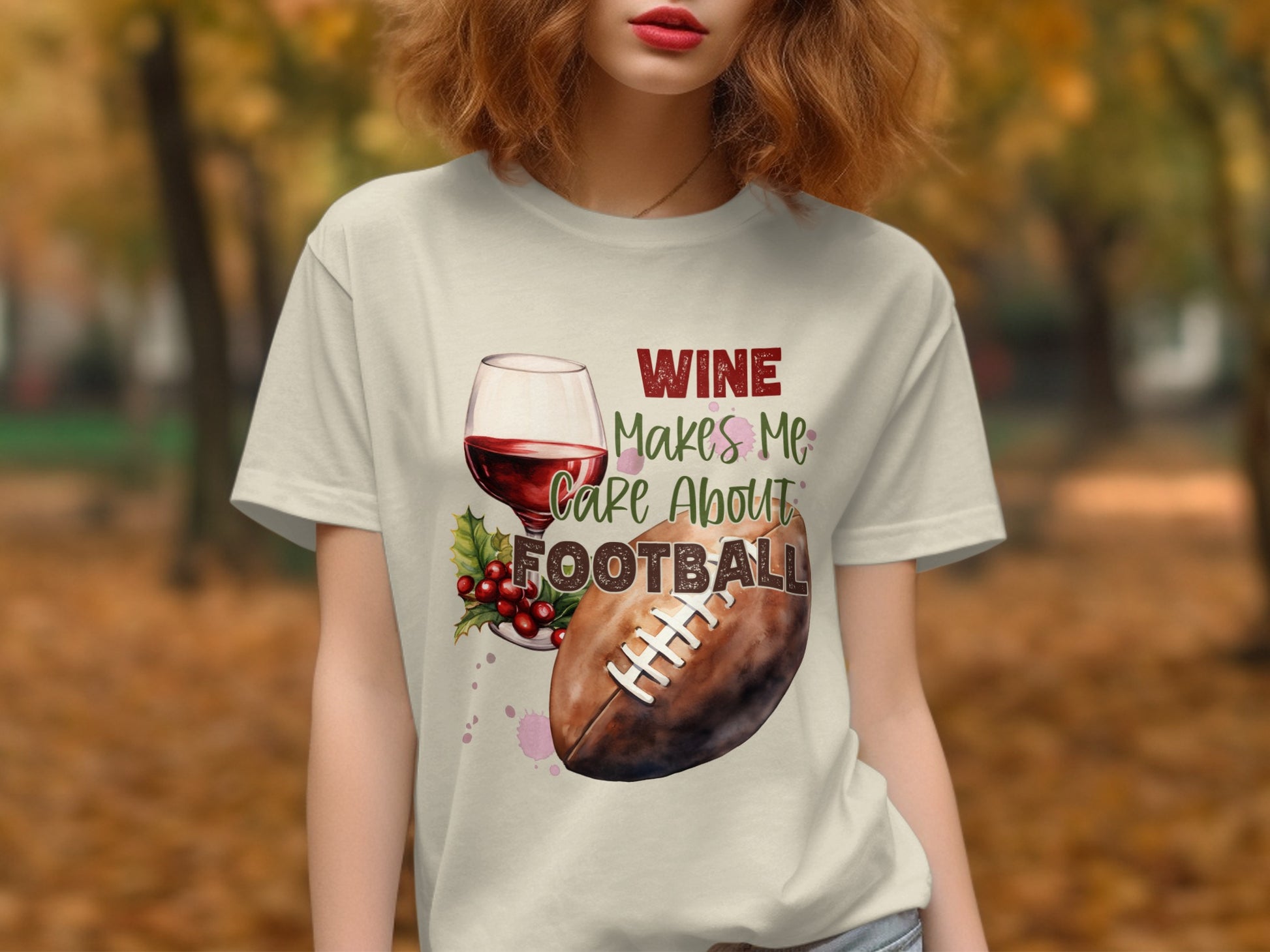 Wine Makes Me Care About Football product