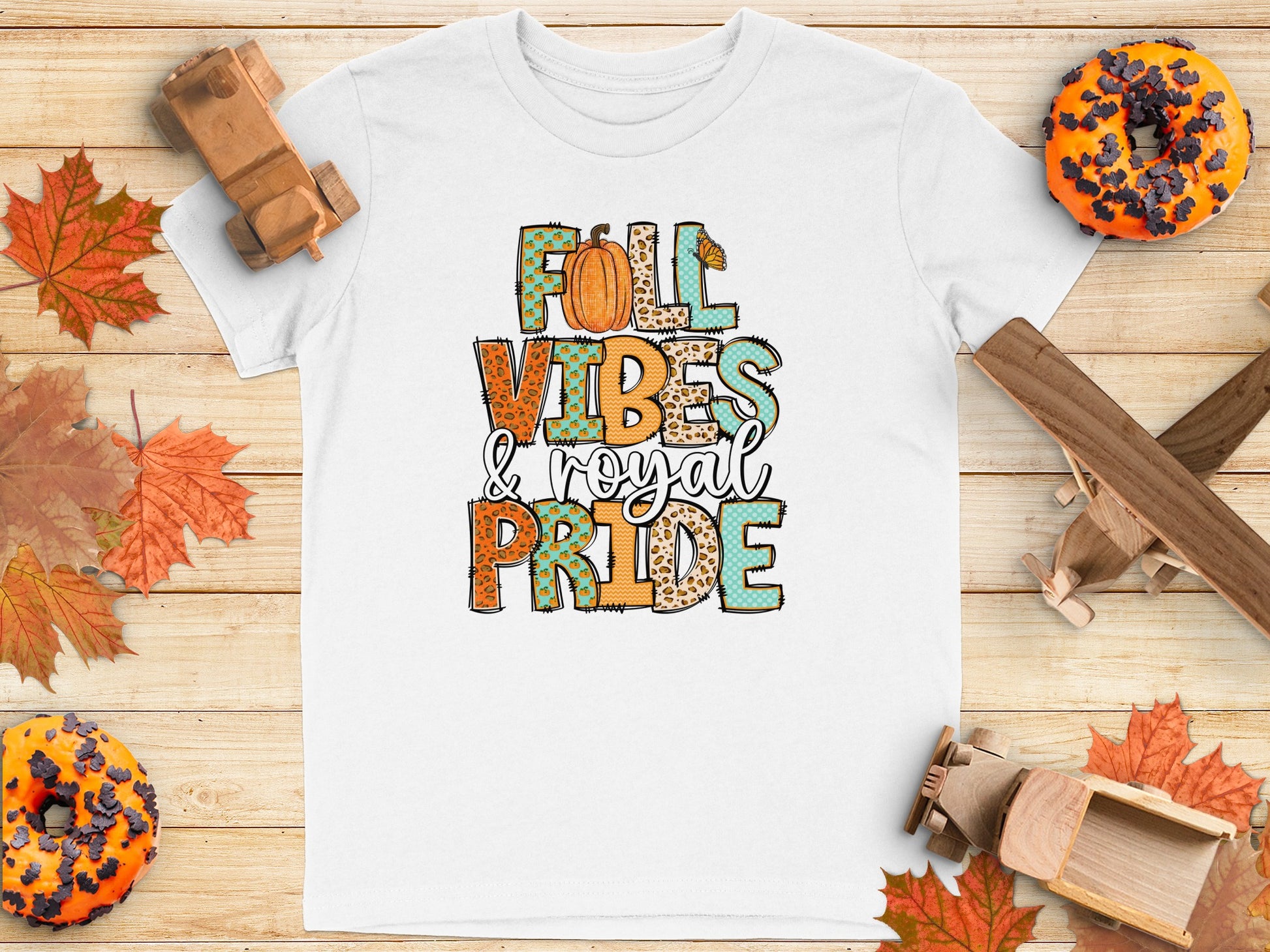Fall Vibes and Royal Pride Graphic Tee product