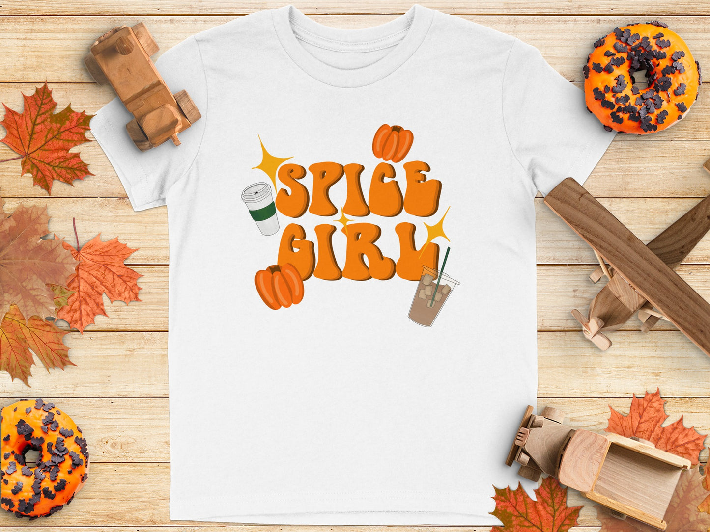 Spice Girl Pumpkin Graphic Fun Fall Vibes T-Shirt product