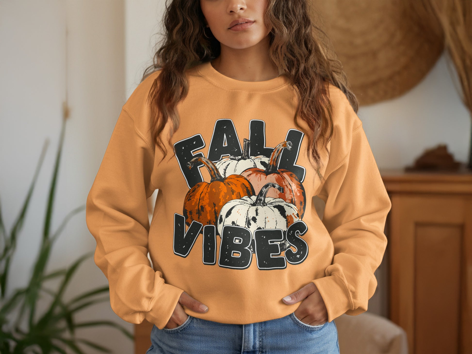 Cozy Autumn Fall Vibes Graphic Sweatshirt product