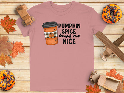 Pumpkin Spice Keeps Me Nice Graphic T-Shirt product type
