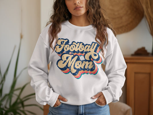 Football Mom Colorful Lettering Sweater product