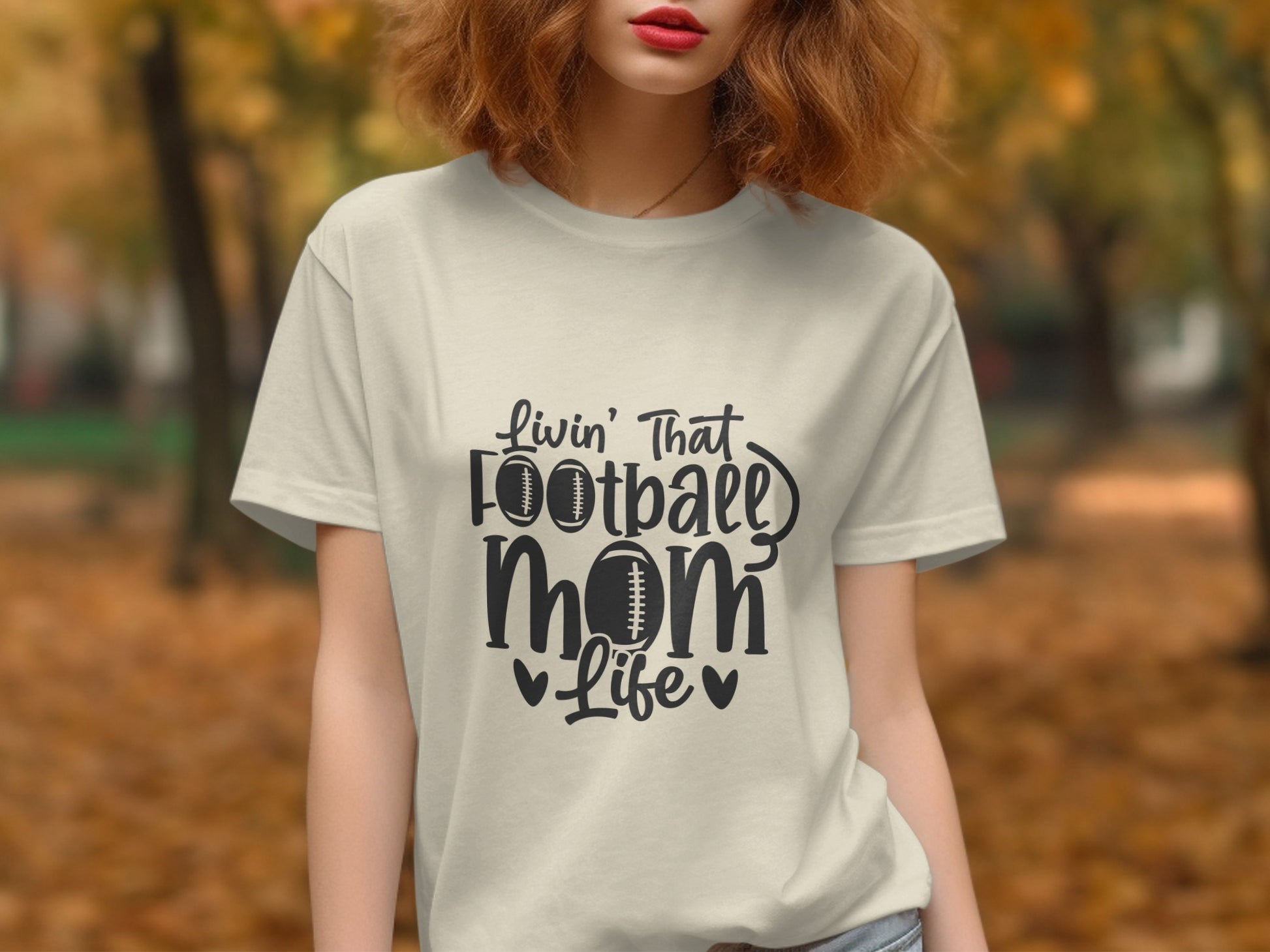 Livin' That Football Mom Life Graphic T-Shirt product