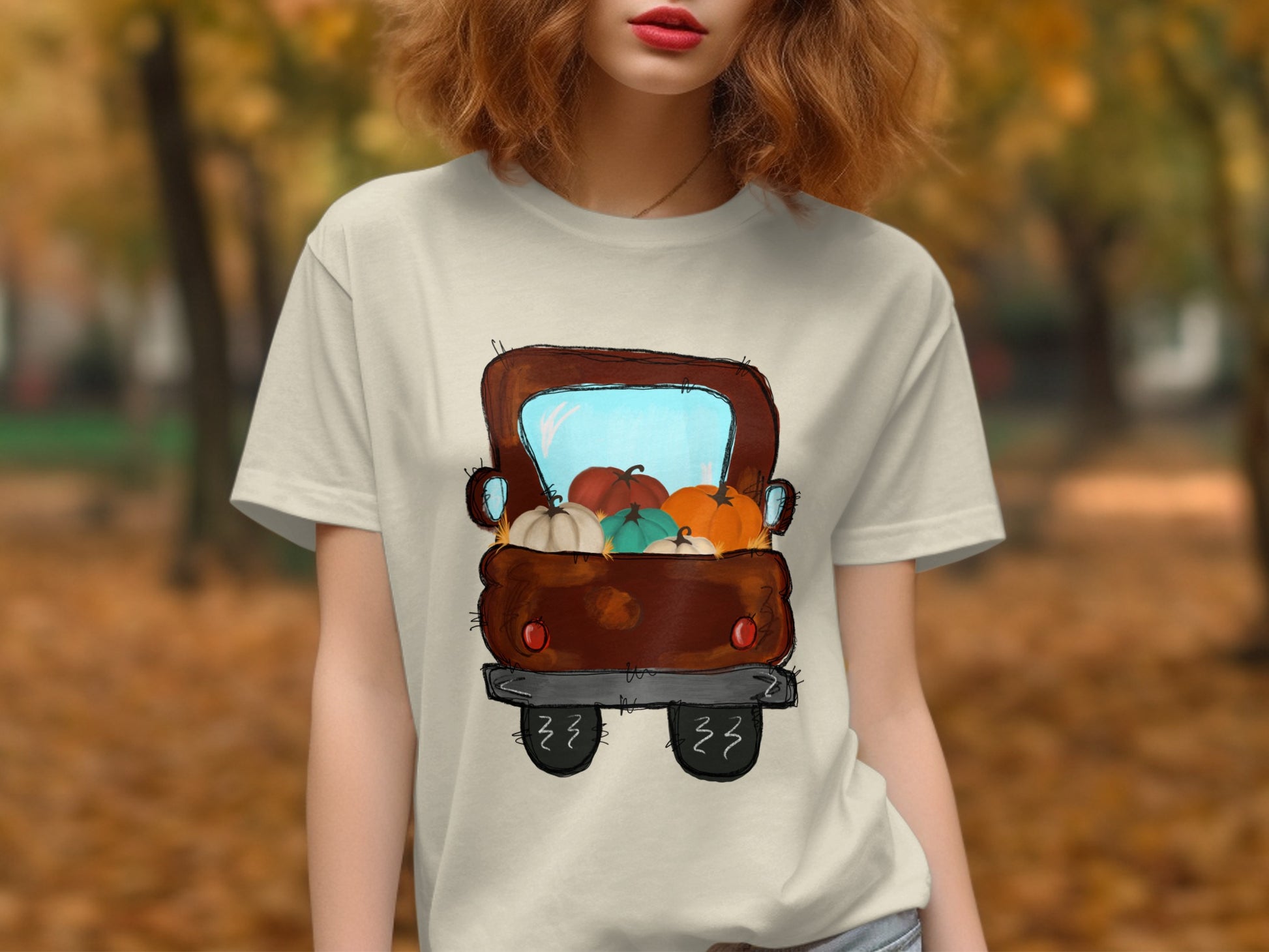 Vintage Truck Carrying Pumpkins T-shirt product type