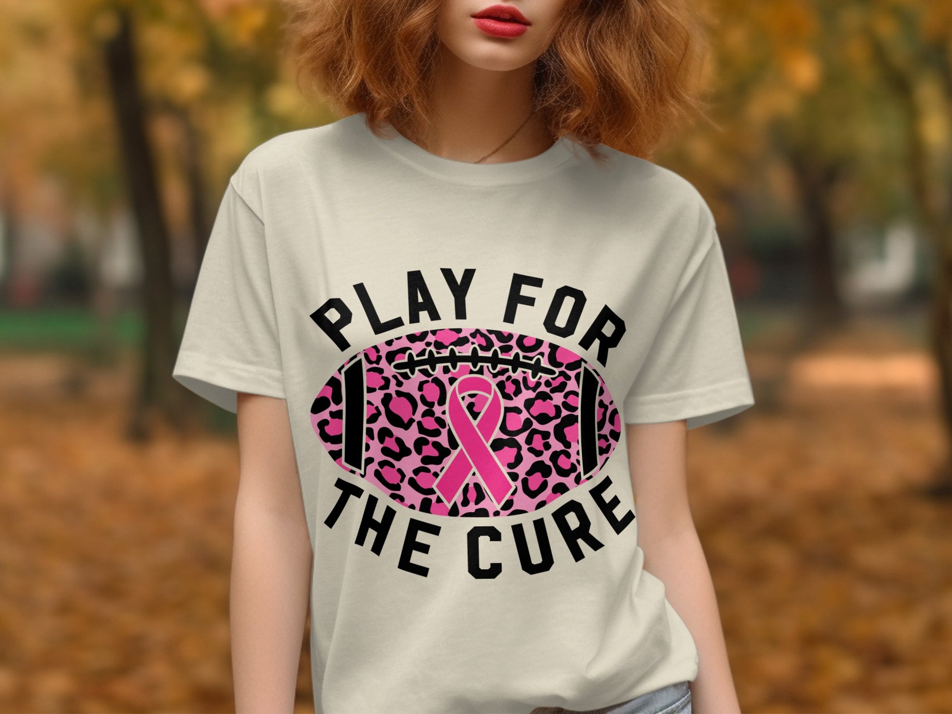 Play For The Cure Pink Ribbon Football Shirt