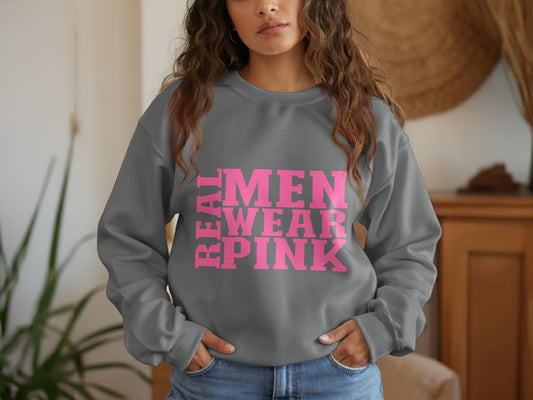 Real Men Wear Pink Graphic Sweatshirt product type