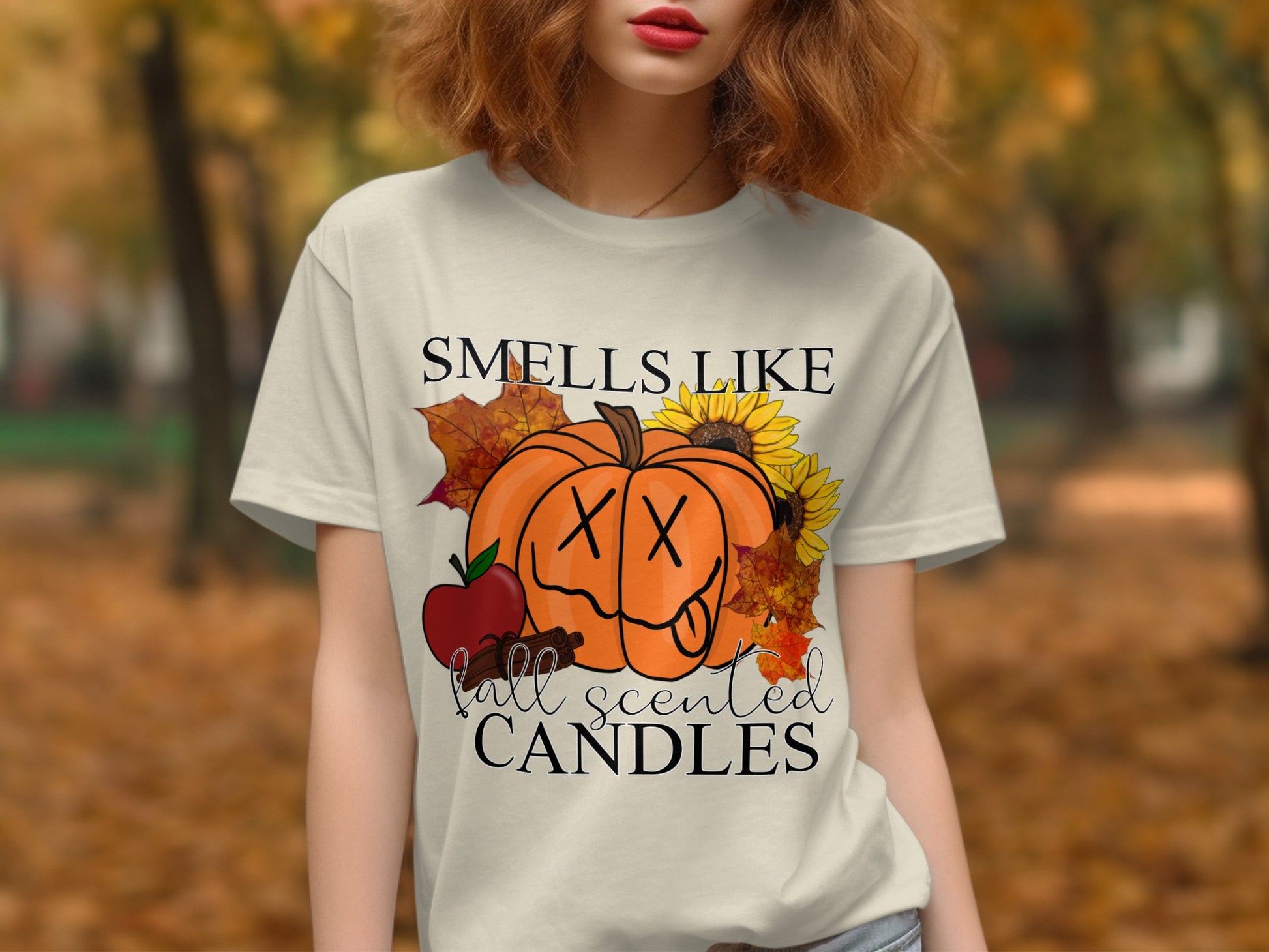 Smells Like Fall Scented Candles Graphic T-Shirt product