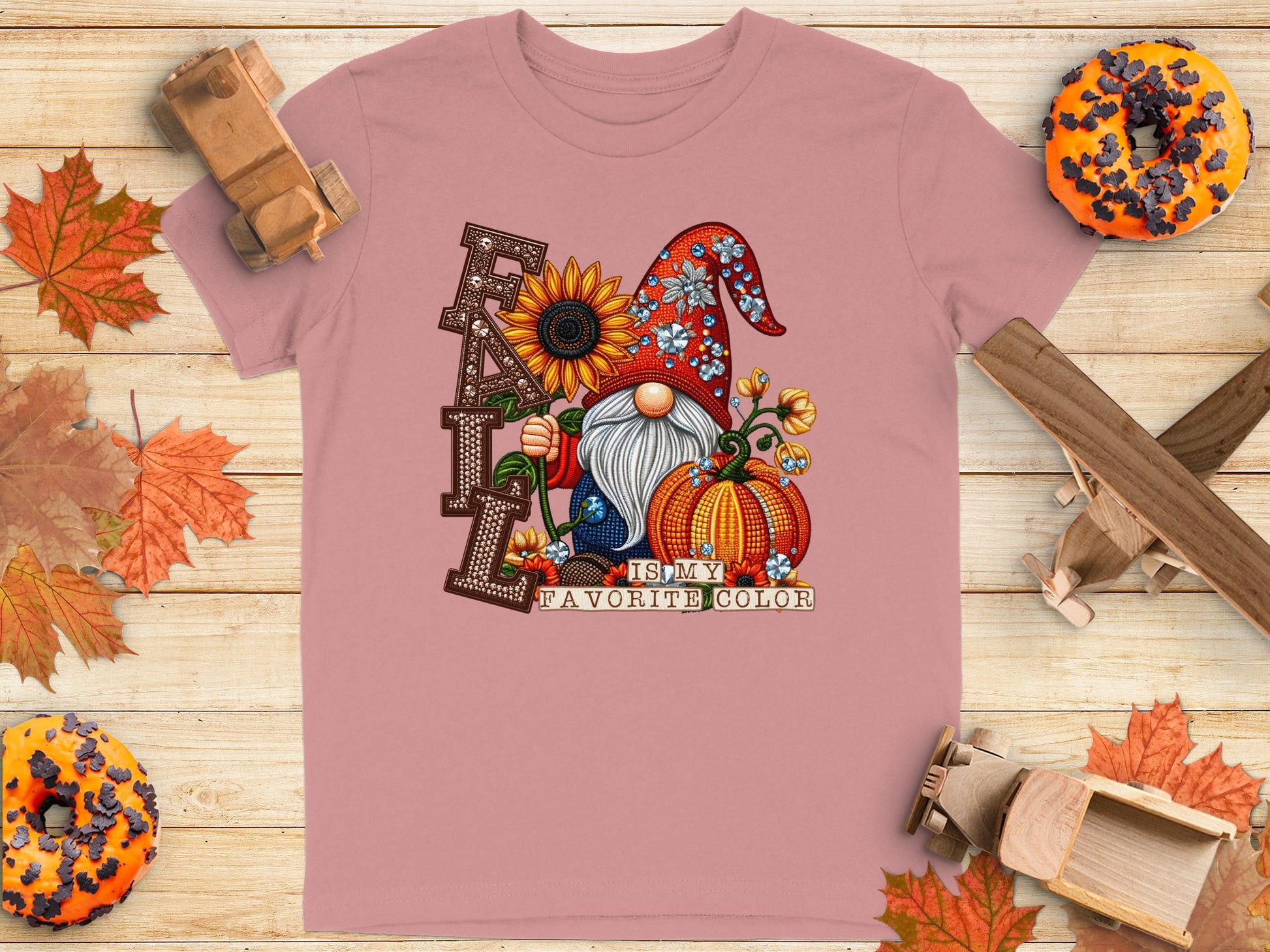 Fall Is My Favorite Color Gnome Graphic T-Shirt product type
