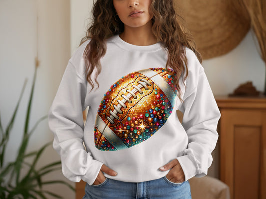 Vibrant Sequin Football Design Sweater product