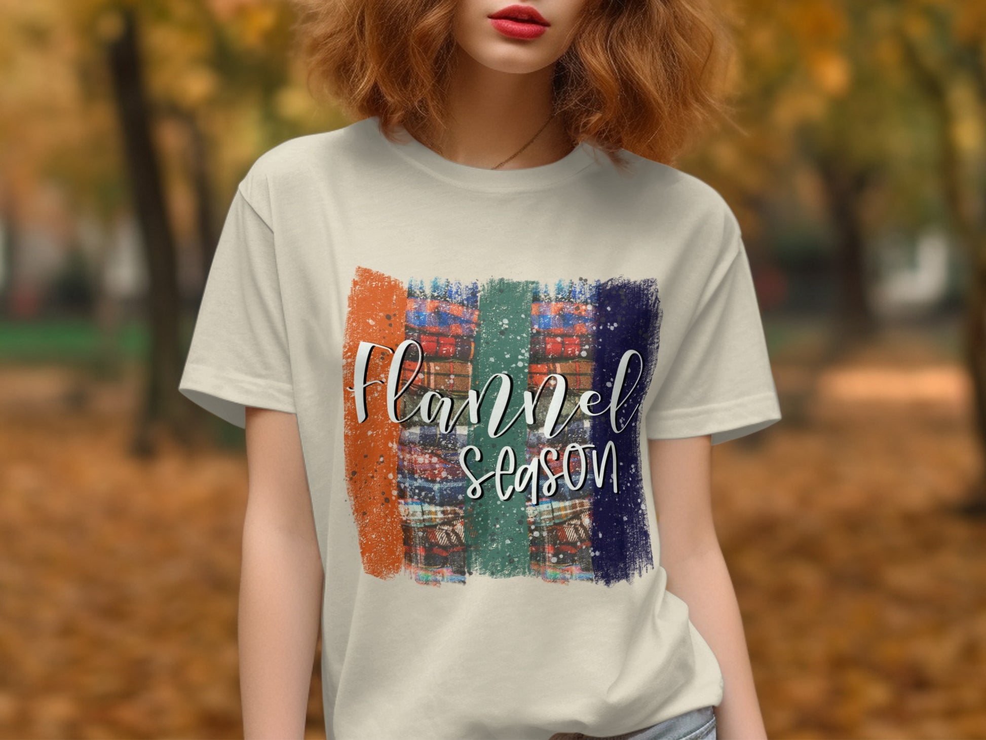 Flannel Season Graphic Tee Autumn Shirt product