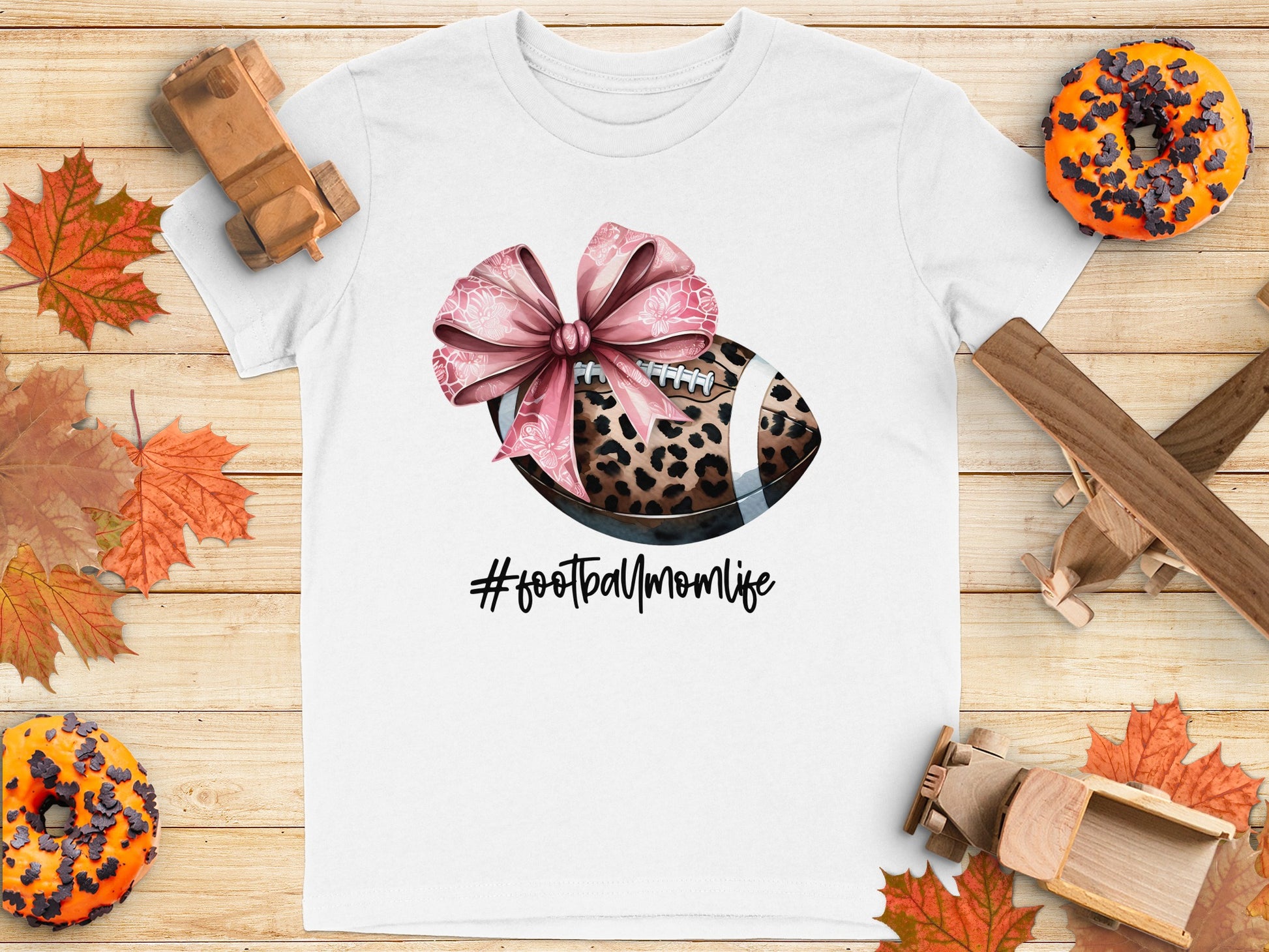 Stylish Football Mom Life Graphic T-shirt product type
