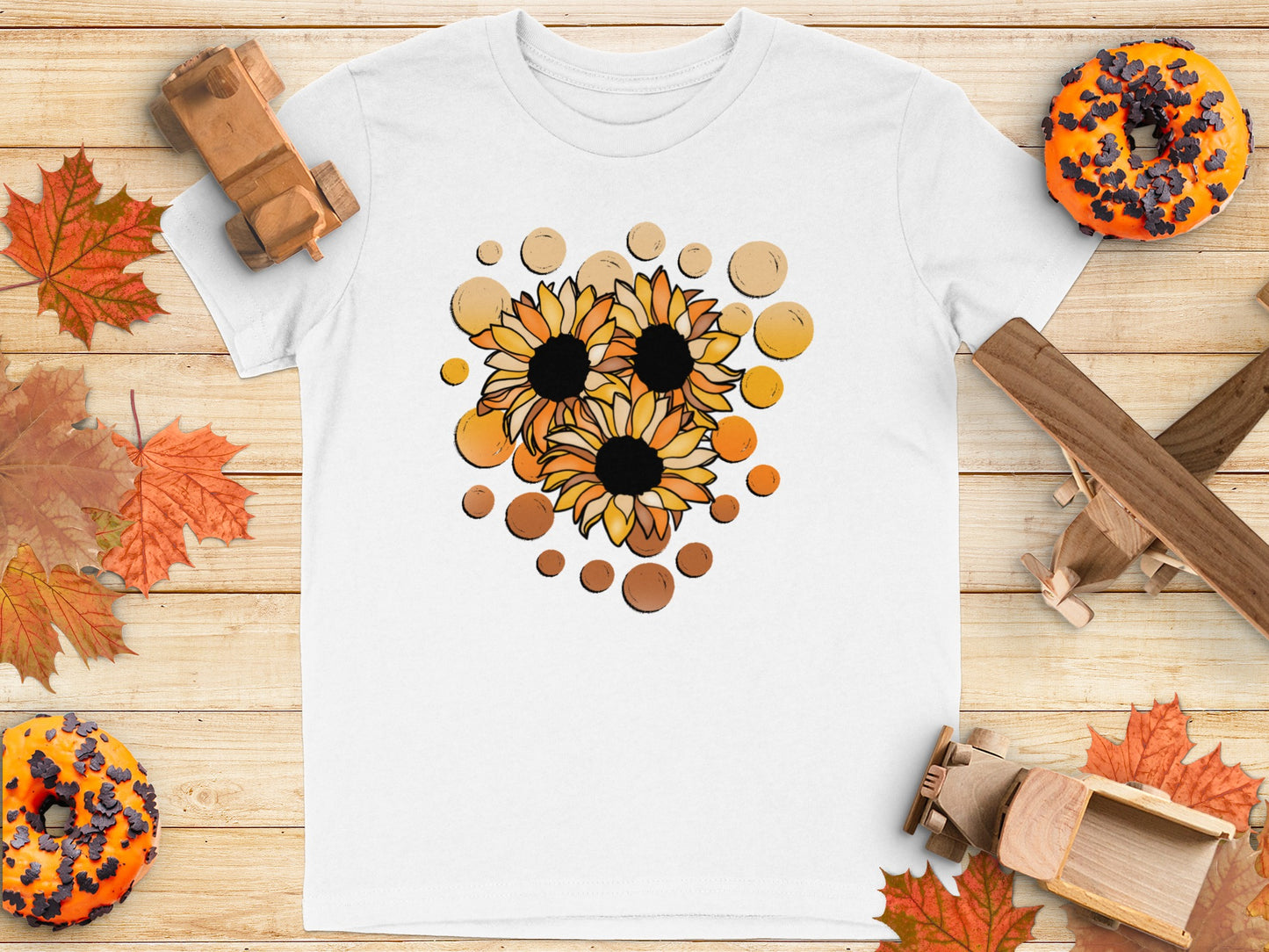 Sunflower Circle Graphic White T-shirt product type