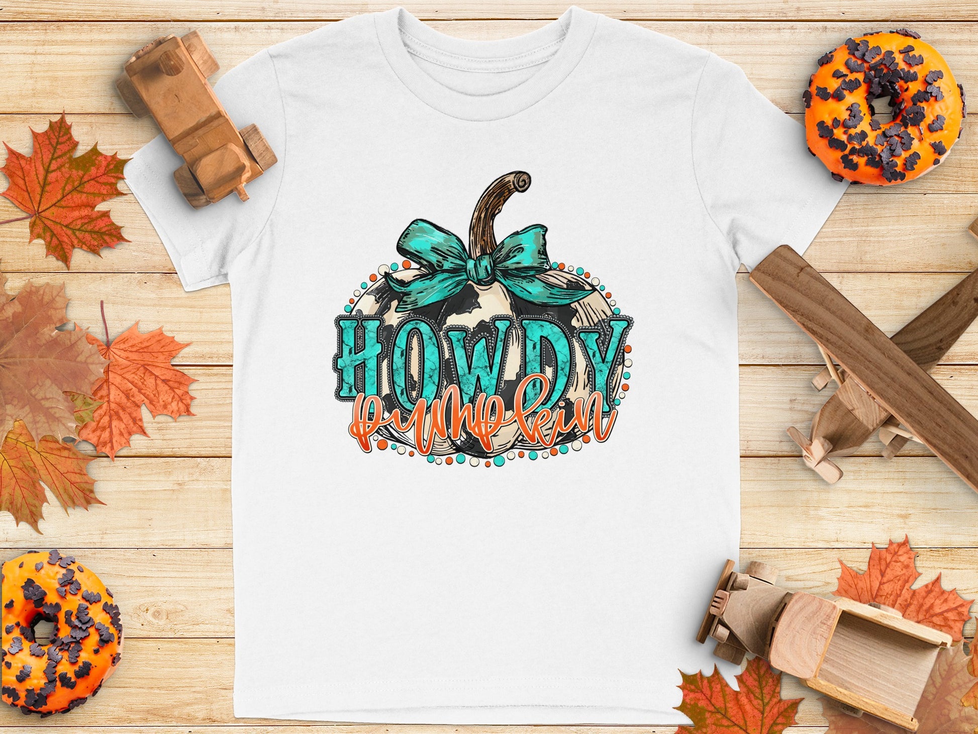 Howdy Pumpkin Graphic Tee Perfect Fall Themed Product