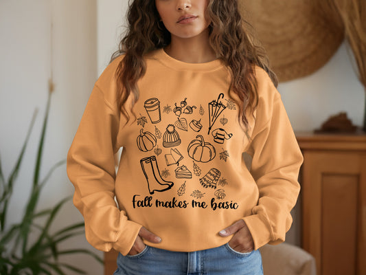 Fall Makes Me Basic Graphic Sweatshirt product