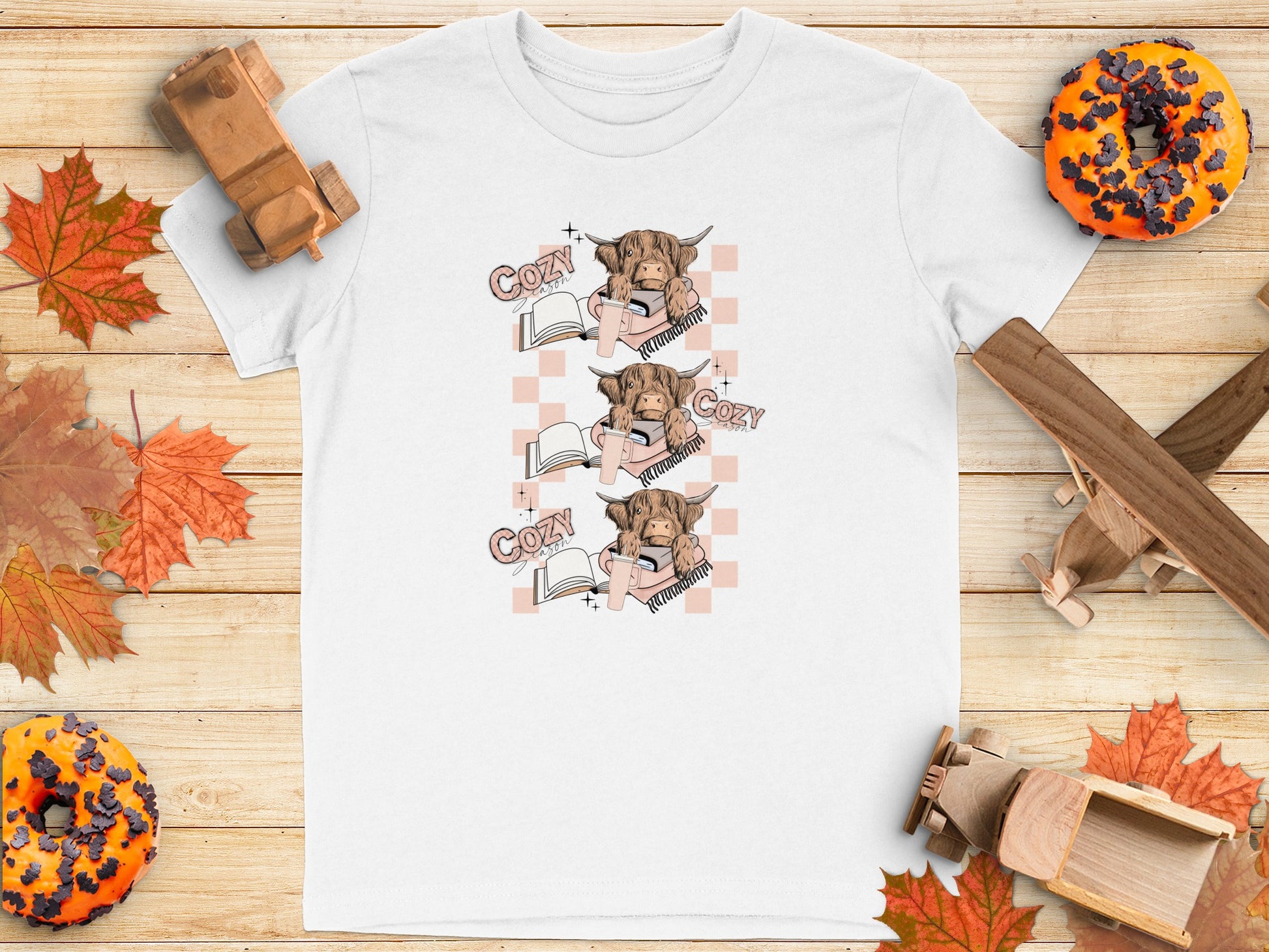 Cozy Autumn Reading Dog Design Shirt Product