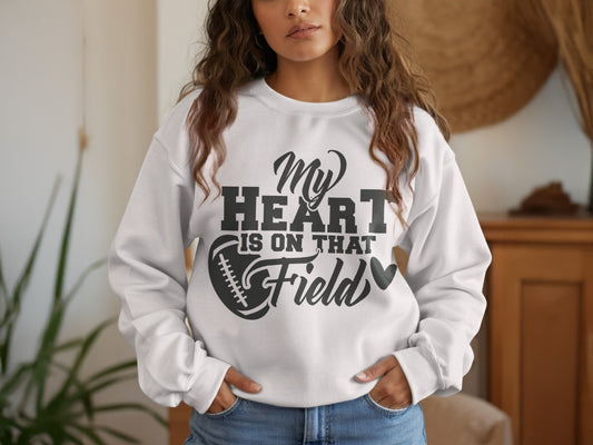 My Heart is on That Field Printed Sweatshirt product