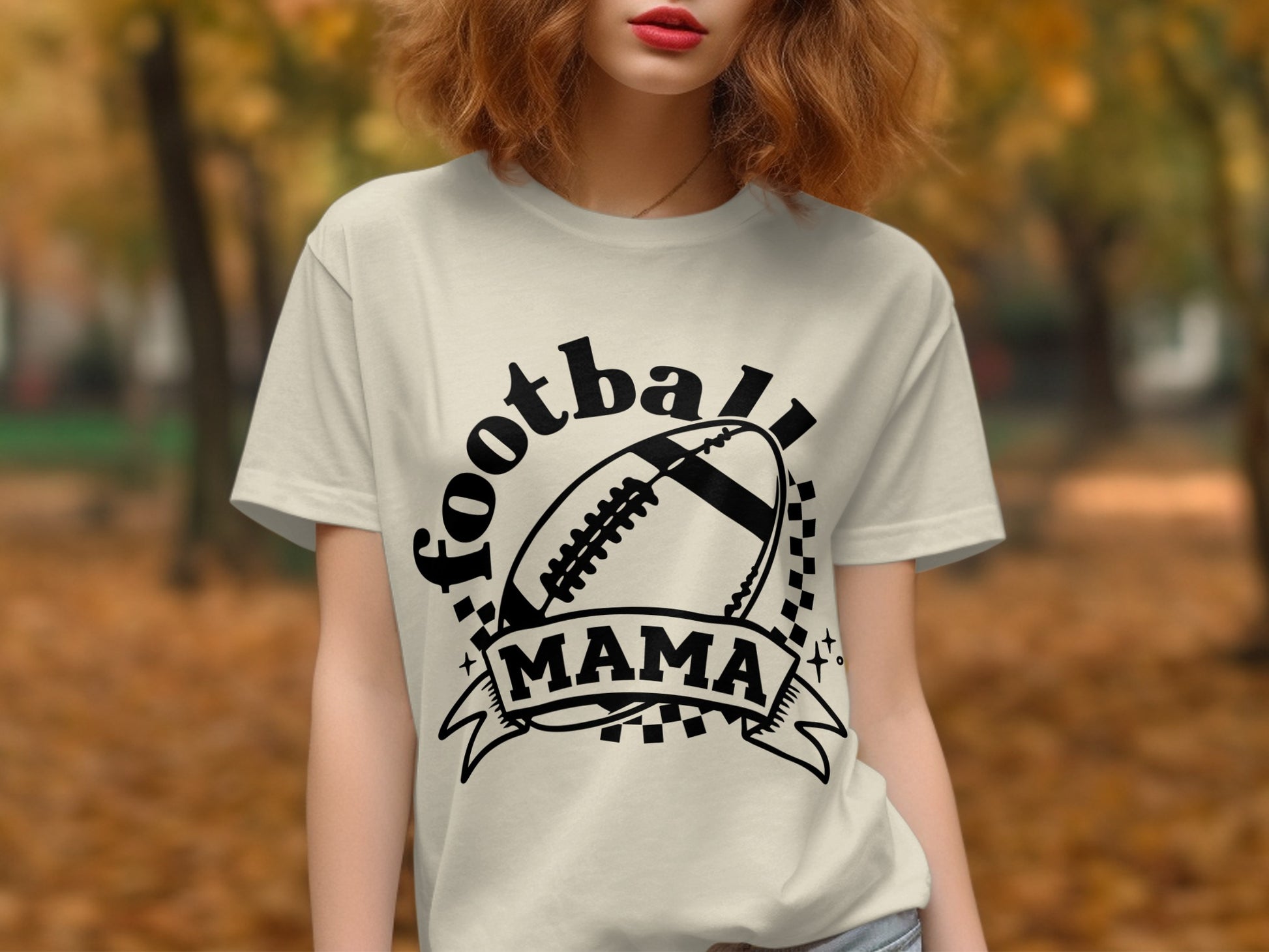 Football Mama T-shirt casual tops moms proud product type