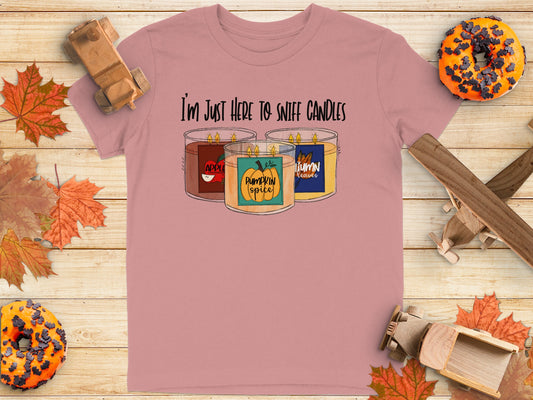 I'm Just Here to Sniff Candles Graphic T-Shirt product type