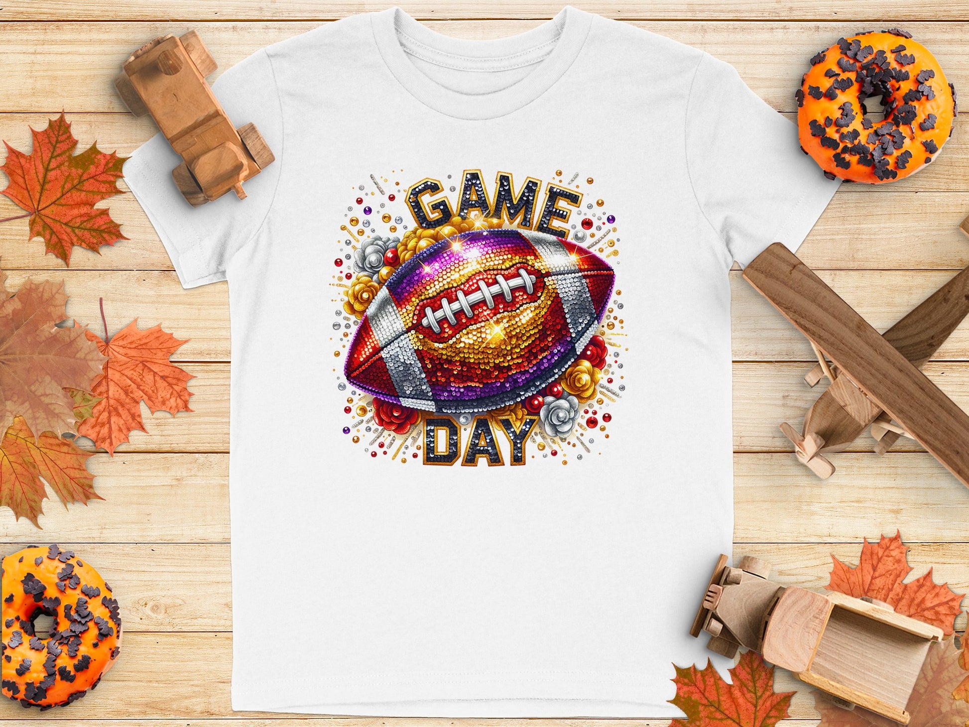 Game Day Football Design Graphic T-shirt product type