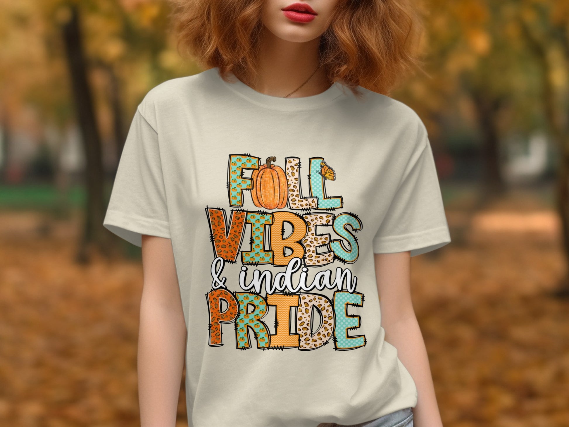 Fall Vibes Indian Pride Graphic T-shirt product