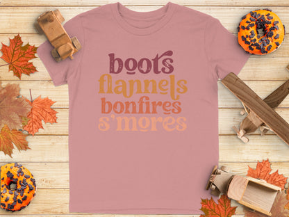 Boots Flannels Bonfires S'Mores T-shirt product