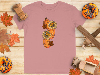 Sunflower and Pumpkin Autumn Themed Shirt product type