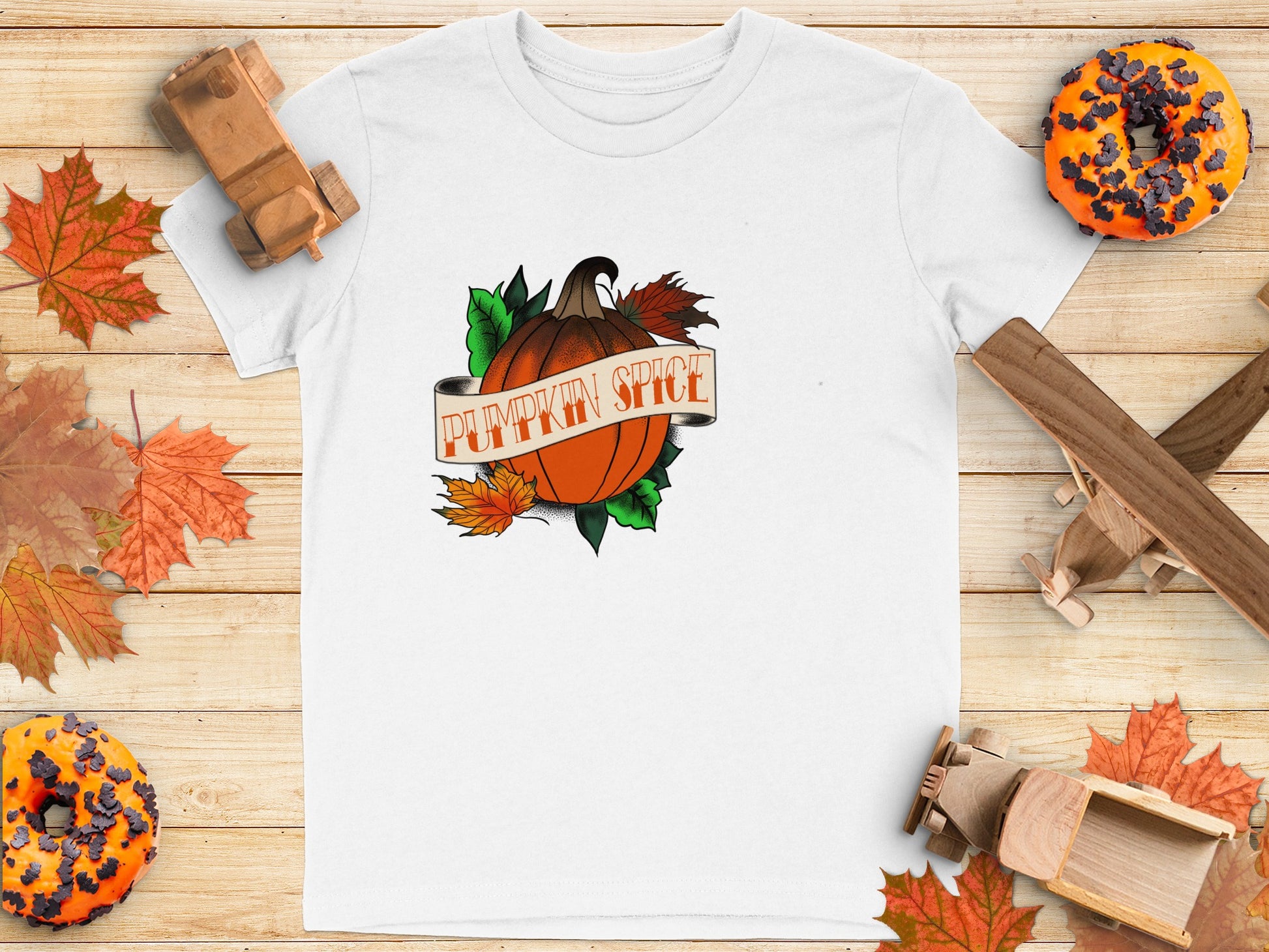 Pumpkin Spice Autumn Graphic Design T-shirt product