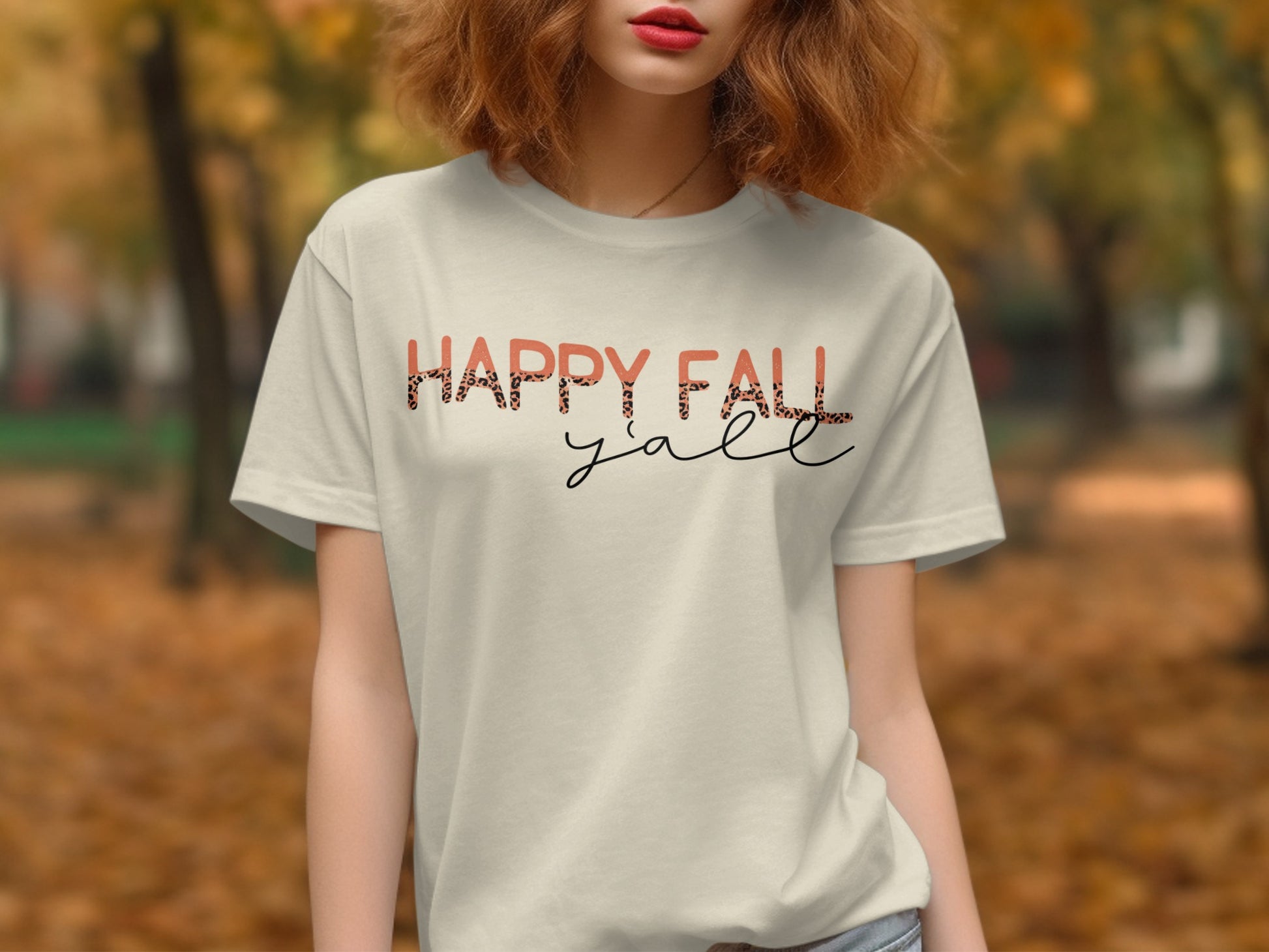 Cozy Happy Fall Y'all Autumn Graphics Tee product type
