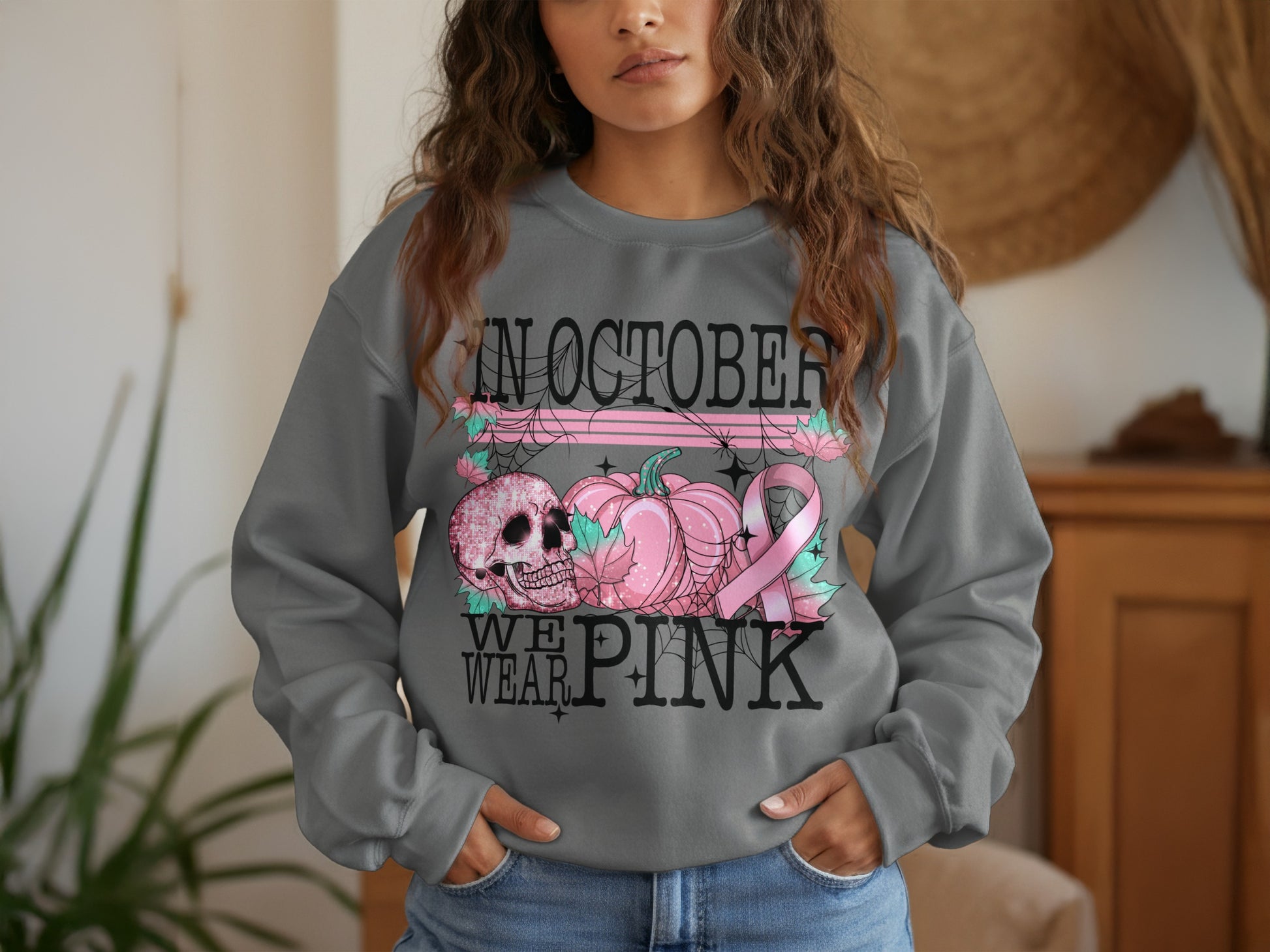 October We Wear Pink Themed Sweatshirt product