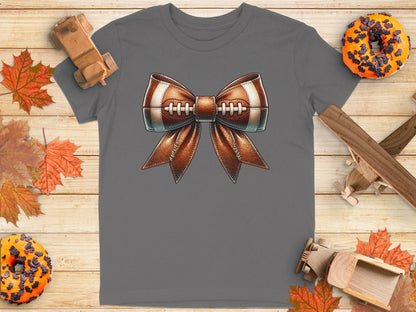 Football Inspired Bow Graphic T-Shirt product type