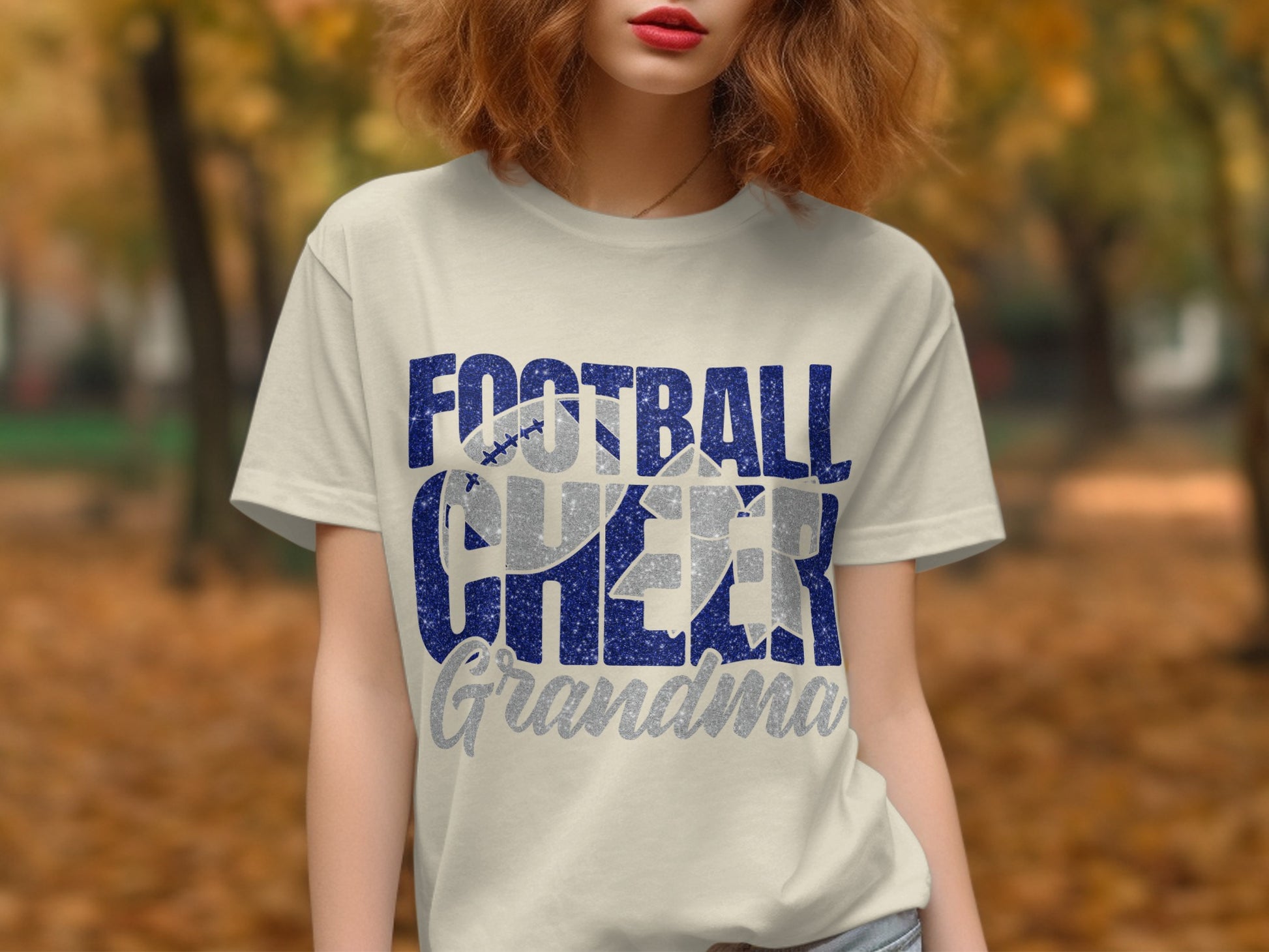 Football Cheer Grandma Graphic Tee Shirt Product