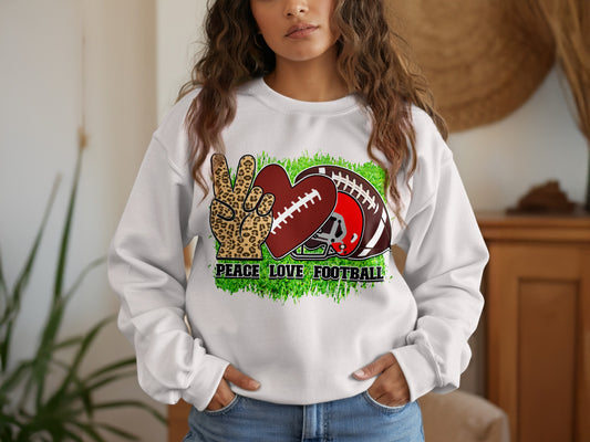 Peace Love Football Graphic Sweatshirt product type