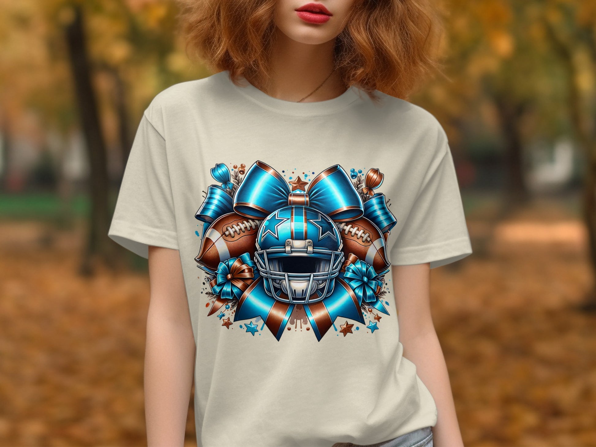 American Football Blue Helmet Decorative Art product