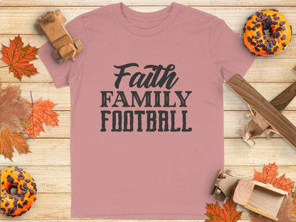 Faith Family Football Inspirational T-Shirt product